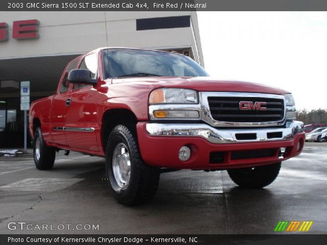 2003 GMC Sierra 1500 SLT Extended Cab 4x4 in Fire Red