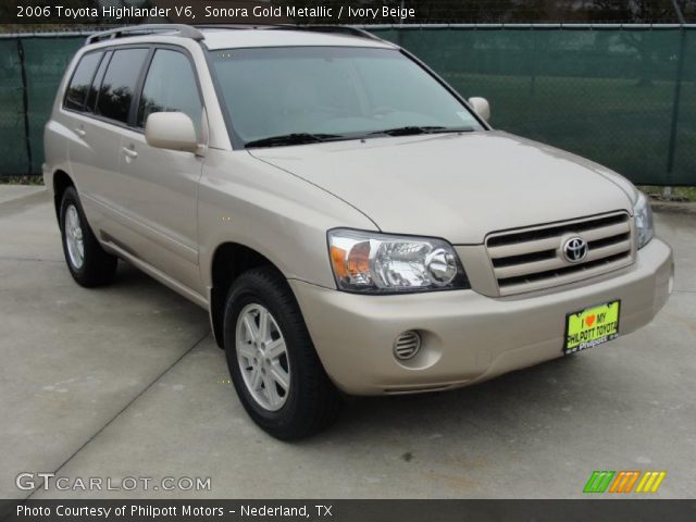 2006 Toyota Highlander V6 in Sonora Gold Metallic