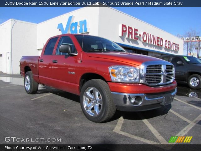 2008 Dodge Ram 1500 Lone Star Edition Quad Cab in Sunburst Orange Pearl