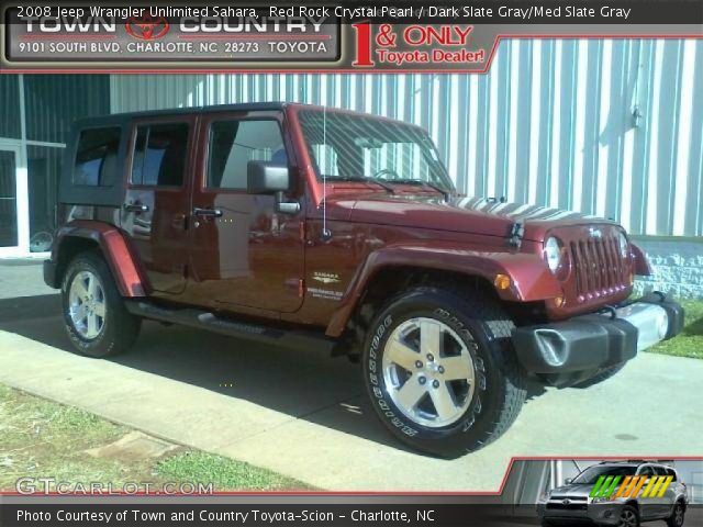 2008 Jeep Wrangler Unlimited Sahara in Red Rock Crystal Pearl