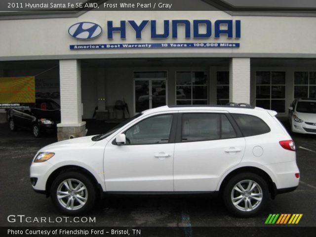 2011 Hyundai Santa Fe SE AWD in Frost White Pearl