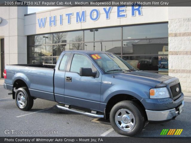 2005 Ford F150 XLT Regular Cab 4x4 in Medium Wedgewood Blue Metallic