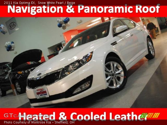2011 Kia Optima EX in Snow White Pearl