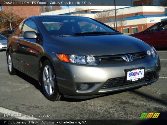 2008 Honda Civic EX Coupe in Galaxy Gray Metallic