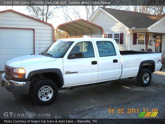 2003 GMC Sierra 2500HD Crew Cab 4x4 in Summit White