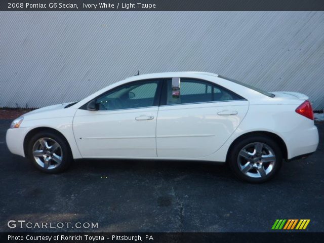 2008 Pontiac G6 Sedan in Ivory White