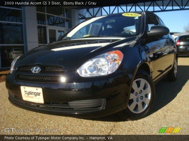 2009 Hyundai Accent GS 3 Door in Ebony Black