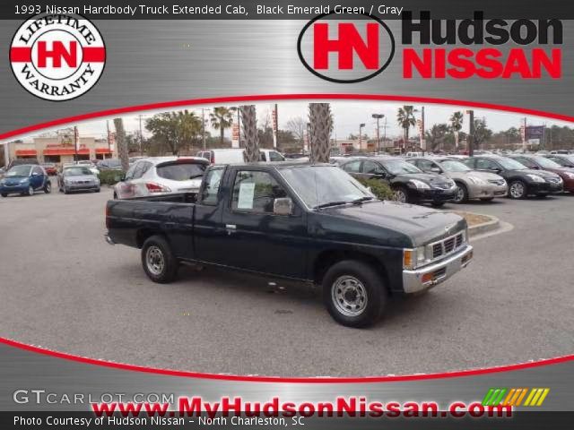Black Emerald Green 1993 Nissan Hardbody Truck Extended Cab with Gray 