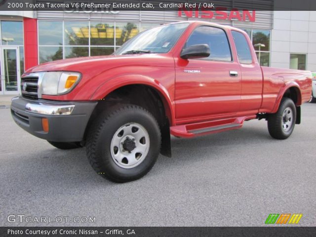 2000 Toyota Tacoma V6 PreRunner Extended Cab in Cardinal Red