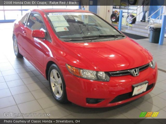 2008 Honda Civic EX Coupe in Rallye Red