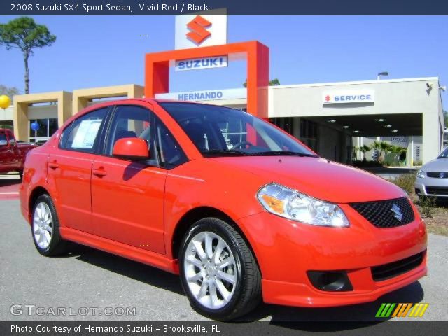 2008 Suzuki SX4 Sport Sedan in Vivid Red