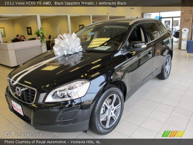 Black Sapphire Metallic 2011 Volvo XC60 T6 AWD with Anthracite Black 