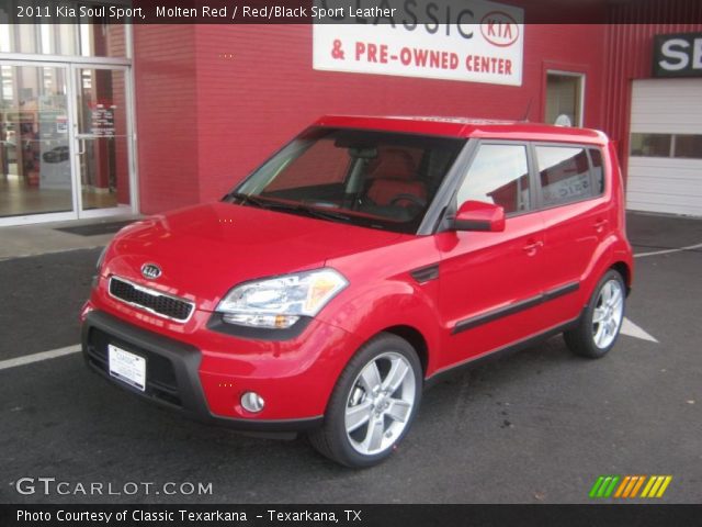 Molten Red 2011 Kia Soul Sport Red Black Sport Leather