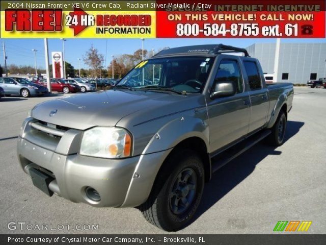 2004 Nissan Frontier XE V6 Crew Cab in Radiant Silver Metallic