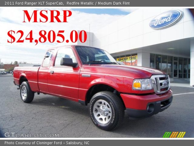 2011 Ford Ranger XLT SuperCab in Redfire Metallic