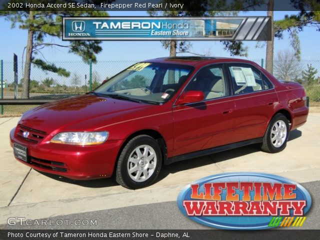 2002 Honda Accord SE Sedan in Firepepper Red Pearl