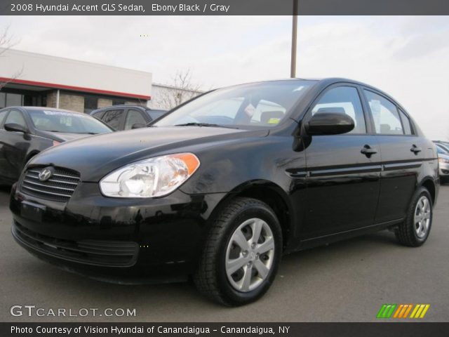 2008 Hyundai Accent GLS Sedan in Ebony Black