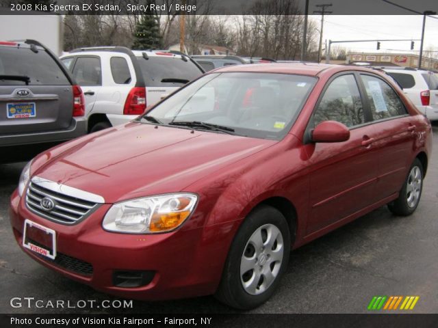 2008 Kia Spectra EX Sedan in Spicy Red