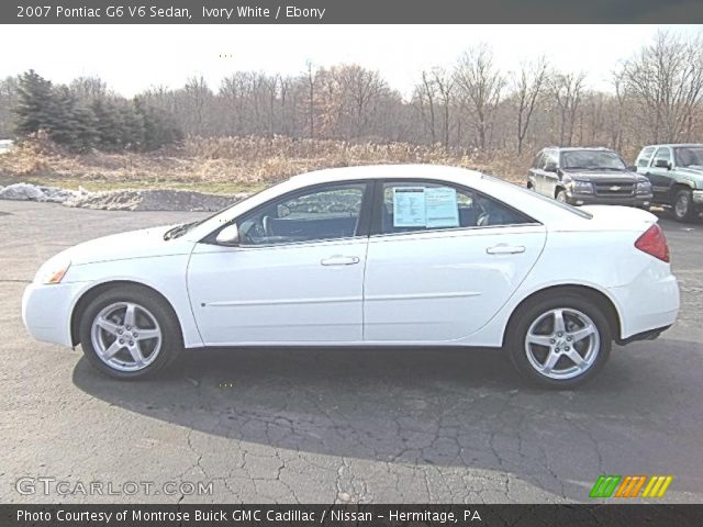 2007 Pontiac G6 V6 Sedan in Ivory White