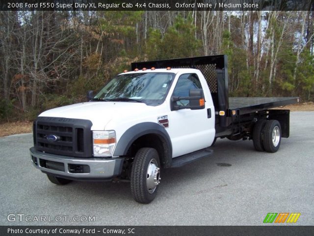 2008 Ford F550 Super Duty XL Regular Cab 4x4 Chassis in Oxford White