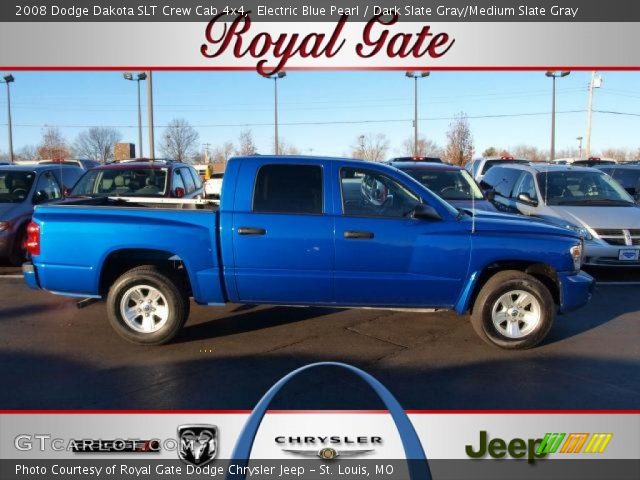 2008 Dodge Dakota SLT Crew Cab 4x4 in Electric Blue Pearl