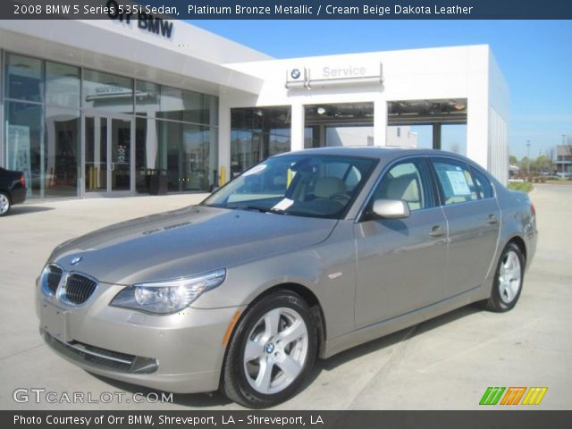 2008 BMW 5 Series 535i Sedan in Platinum Bronze Metallic