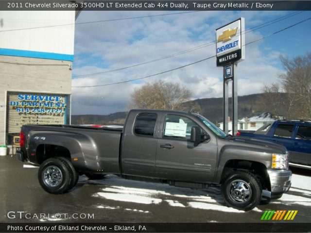 2011 Chevrolet Silverado 3500HD LT Extended Cab 4x4 Dually in Taupe Gray Metallic