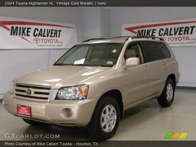 2004 Toyota Highlander I4 in Vintage Gold Metallic