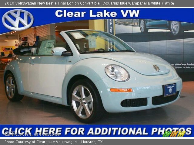 2010 Volkswagen New Beetle Final Edition Convertible in Aquarius Blue/Campanella White