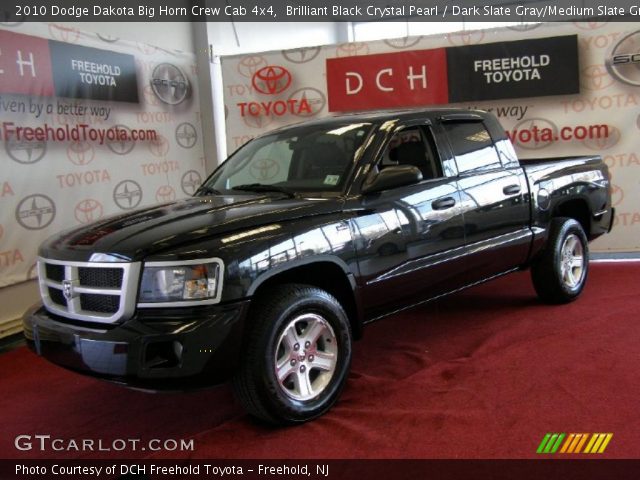 2010 Dodge Dakota Big Horn Crew Cab 4x4 in Brilliant Black Crystal Pearl