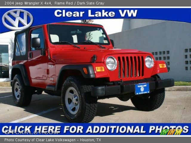 2004 Jeep Wrangler X 4x4 in Flame Red