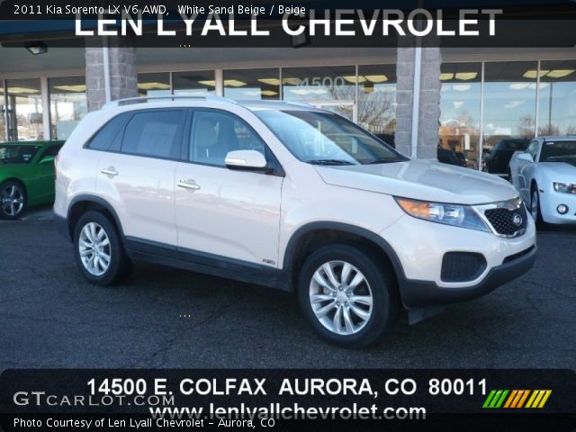 2011 Kia Sorento LX V6 AWD in White Sand Beige