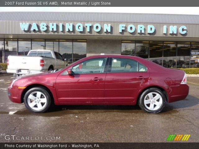 2007 Ford Fusion SE V6 AWD in Merlot Metallic