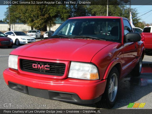 2000 GMC Sonoma SLS Sport Regular Cab in Fire Red