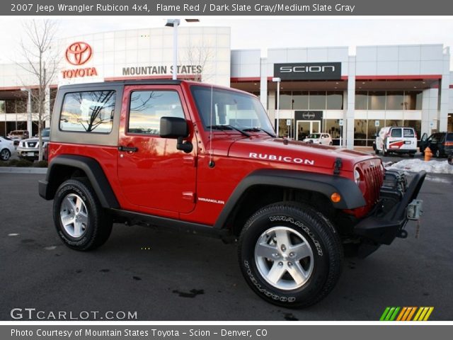 2007 Jeep Wrangler Rubicon 4x4 in Flame Red