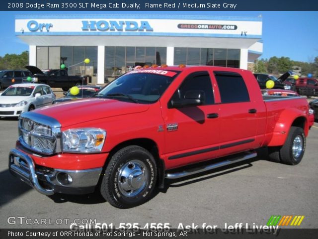 2008 Dodge Ram 3500 SLT Mega Cab Dually in Flame Red
