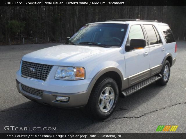 2003 Ford Expedition Eddie Bauer in Oxford White. Click to see large