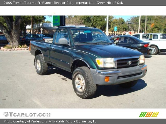 2000 Toyota Tacoma PreRunner Regular Cab in Imperial Jade Green Mica