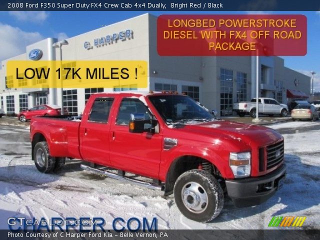 2008 Ford F350 Super Duty FX4 Crew Cab 4x4 Dually in Bright Red