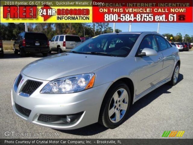 2010 Pontiac G6 GT Sedan in Quicksilver Metallic