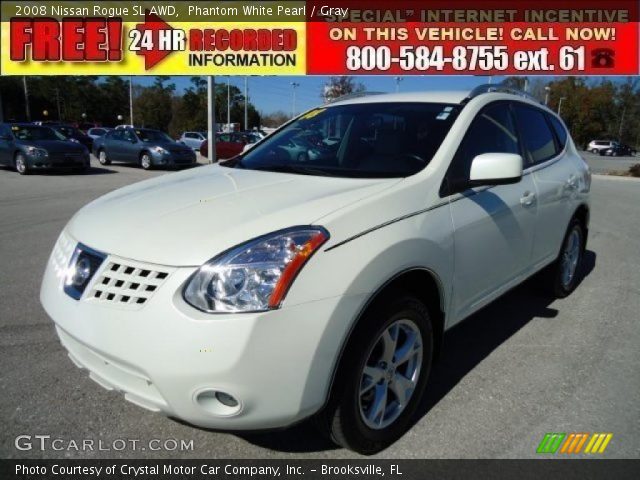 2008 Nissan Rogue SL AWD in Phantom White Pearl