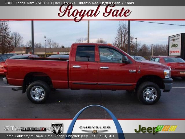 2008 Dodge Ram 2500 ST Quad Cab 4x4 in Inferno Red Crystal Pearl