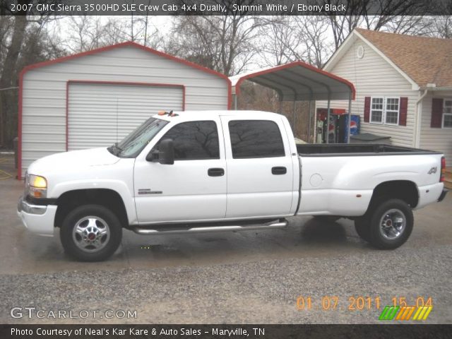 2007 GMC Sierra 3500HD SLE Crew Cab 4x4 Dually in Summit White