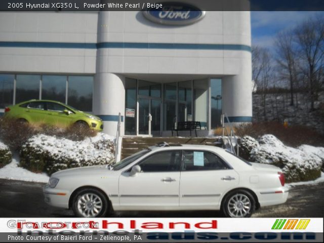 2005 Hyundai XG350 L in Powder White Pearl