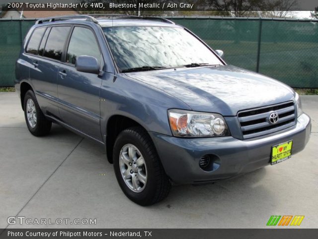 2007 Toyota Highlander V6 4WD in Bluestone Metallic