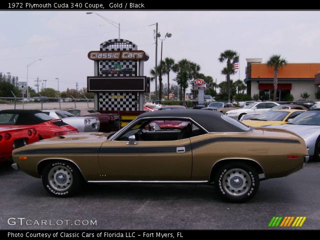 1972 Plymouth Cuda 340 Coupe in Gold