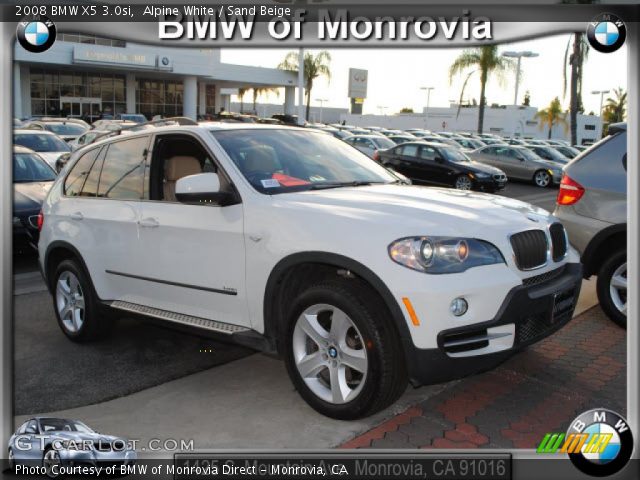 2008 BMW X5 3.0si in Alpine White