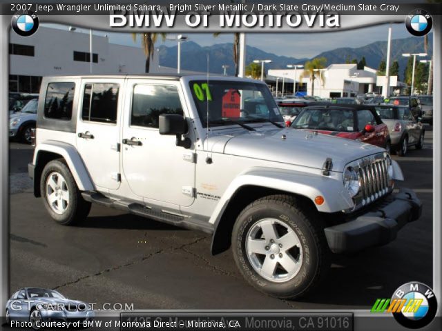 2007 Jeep Wrangler Unlimited Sahara in Bright Silver Metallic