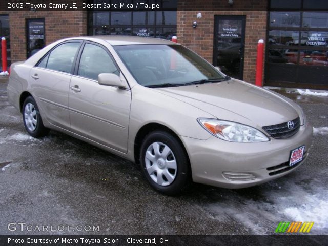 2003 Toyota Camry LE in Desert Sand Mica