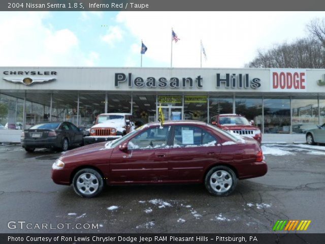 2004 Nissan Sentra 1.8 S in Inferno Red